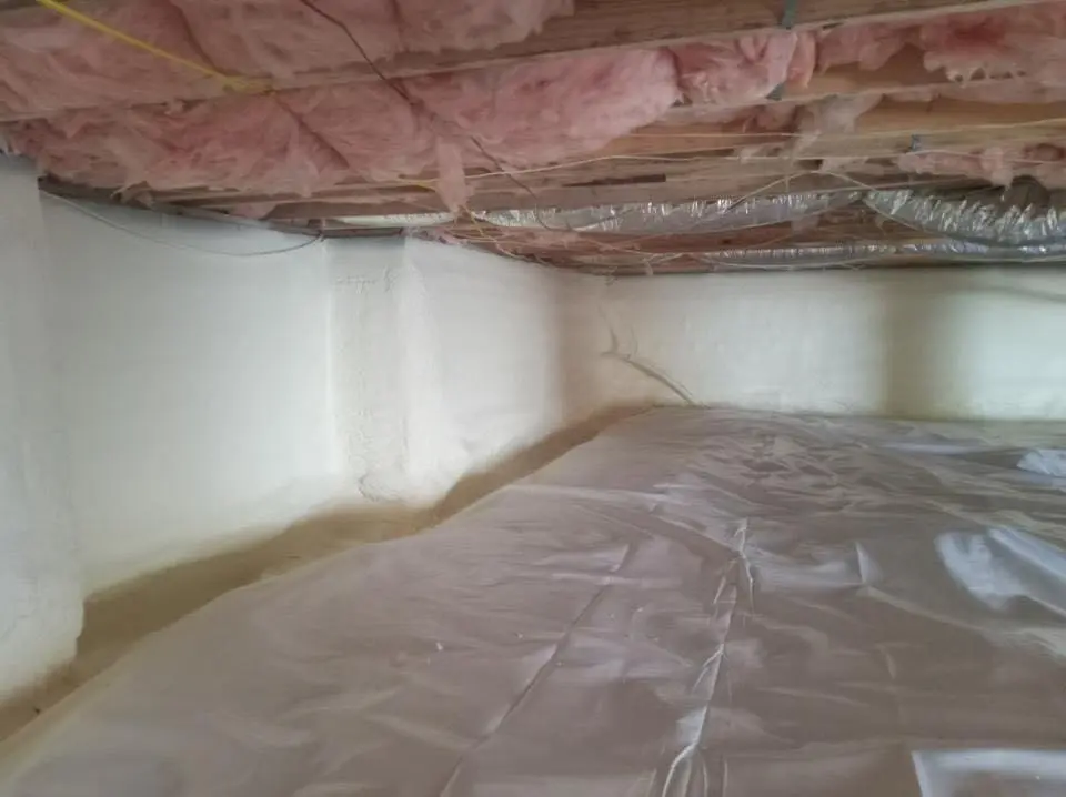 Crawl space encapsulation with closed-cell spray foam for Attic Insulation in Venice